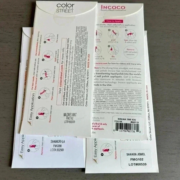 Color Street Nail Strips Incoco Bundle of 4 Glitter Solids NWT Retired Rare - Picture 5 of 6